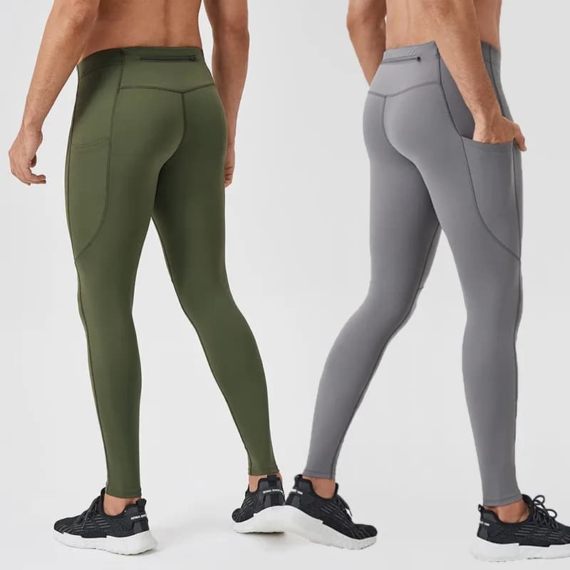 Primavera Autunno Men's Running Pantaloni di PALESTRA Men's Basketball Football Fitness pants Exercise Sports Pocket Leggings Long A55