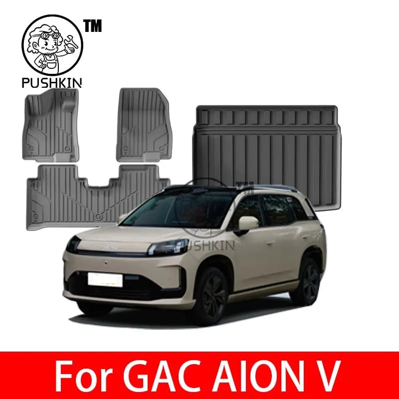 Tappetini Auto RHD LHD per Trumpchi GAC AION V 2025 2026, Tappeto Impermeabile per Bagagliaio, Copertura per Guida a Sinistra, Accessori Auto