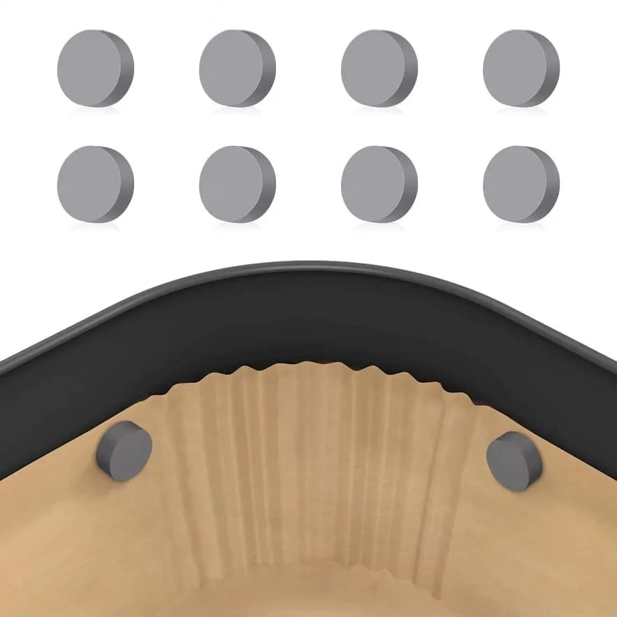 Air Fryer Magnetic Silicone Clips for Securing Air‑Fryer Parchment Paper Liners, Heat‑Resistant, 2‑Piece Set