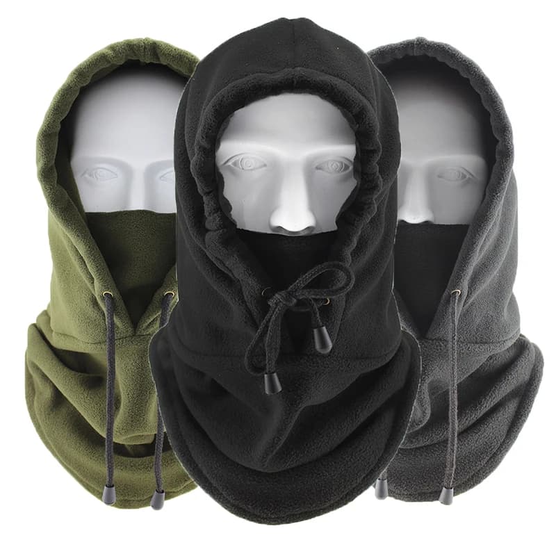 Caldo berretto invernale antivento in pile polare passamontagna da ciclismo maschera termica regolabile a prova di freddo unisex copertura per il collo maschera da sci per moto