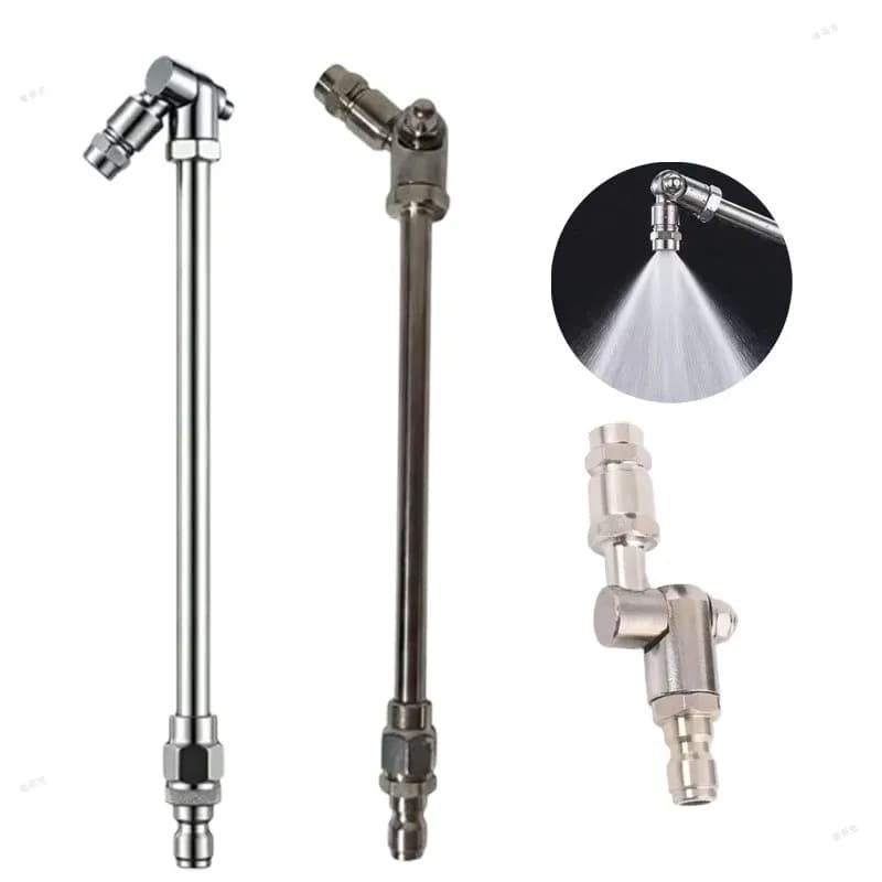 360 Swivel AC Cleaning Wand High Pressure Washer Cleaning Parts with 25 Degrees Fan Nozzle 1/4" Quick-Connect Wide-Angle Spray