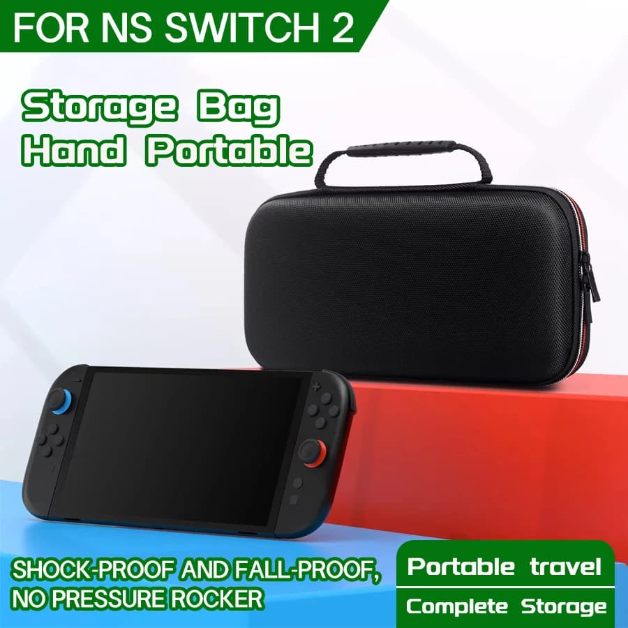 Nuova custodia rigida da viaggio 2025 per NS Switch 2, custodia protettiva portatile, con 12 slot per schede di gioco e spazio per accessori del controller, antiurto e anticaduta. Accessori da gioco