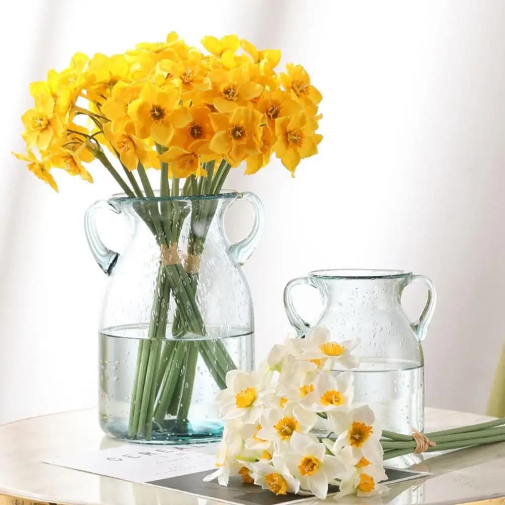 6pcs/Lot Garden Living Room Wedding Home Decoration Garland Daffodil Artificial Plant Fake Flowers Narcissus