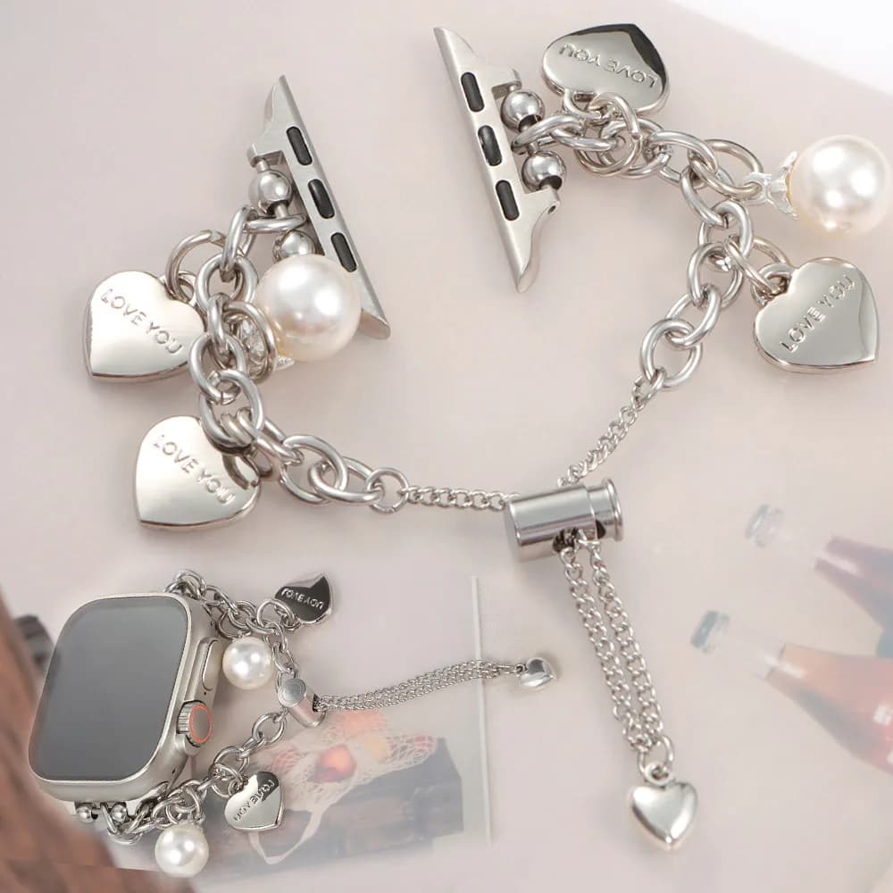 Cinturino a catena da donna per cinturino Apple Watch Bracciale in metallo 41mm 40mm per cinturino IWatch serie 9 8 7 6 SE 5 10 42mm 44mmm 45mm