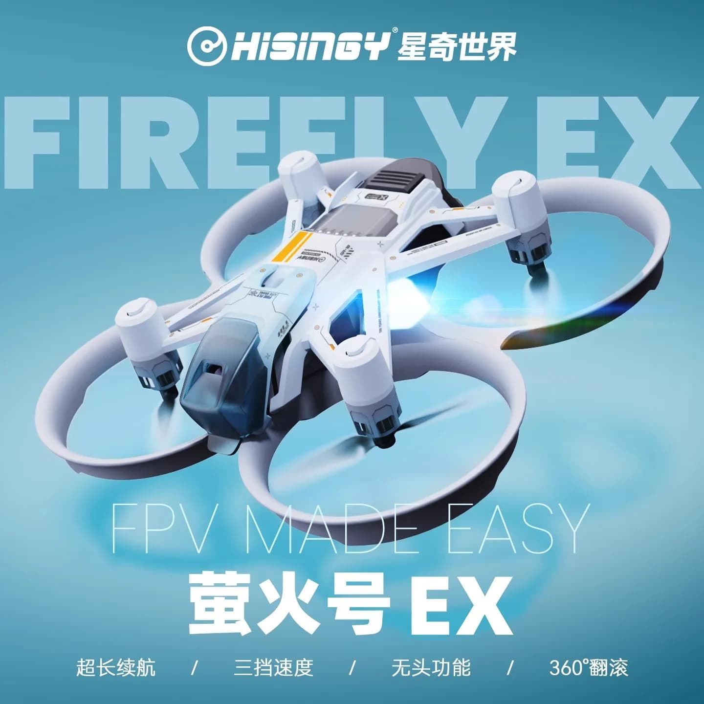 Hisingy Firefly-EX modello Principiante Livello Drone Fpv Made Facile telecomandato Quadcopter Giocattolo Mini Regalo per aereo per bambini
