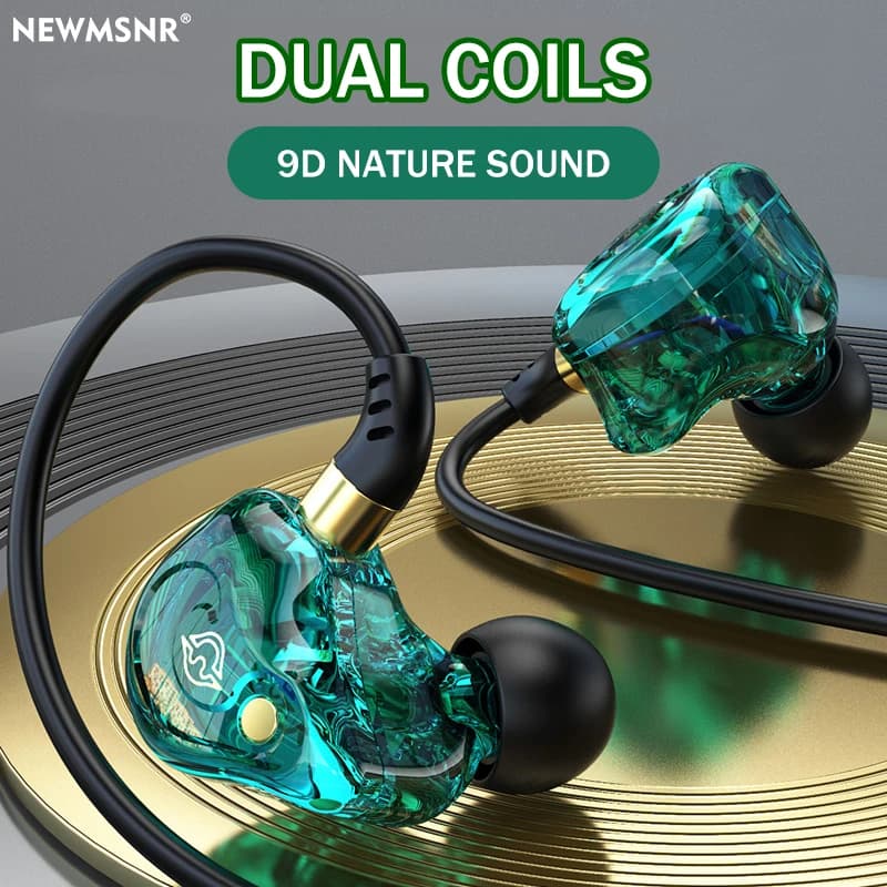 NUOVO HiFi Sound Bass Cuffie intrauricolari cablate da 3,5 mm con microfono HD Auricolari dinamici Auricolari con riduzione del rumore Cuffie da gioco sportive