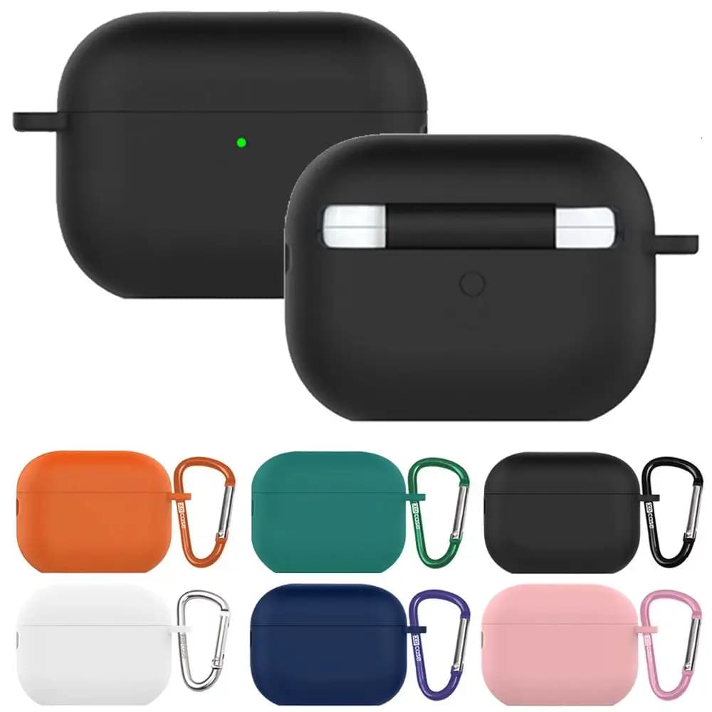 Custodia protettiva in silicone XDcase da 2,5 mm di spessore con gancio per auricolari AirPods Pro 3 / Pro 2 / AirPods 4