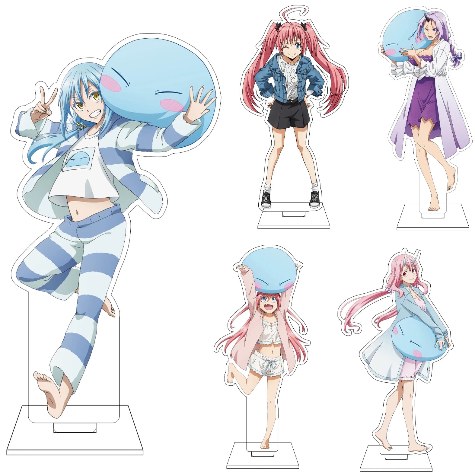 Statuetta in Acrilico da 16CM di Rimuru Tempest Diablo e Shuna Shizue Izawa, Ornamento Cosplay Anime, Regalo