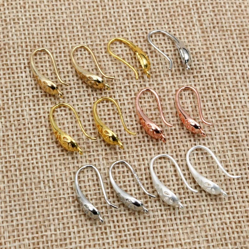 10pcs ( 5pairs) 20x11mm Rhodium Gold Matte Silver Plated Ear Hooks Earring Wires for Handmade Women Fashion Jewelry Earrings