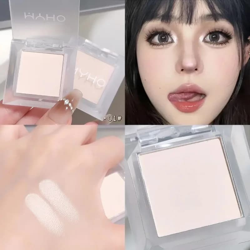 Palette di evidenziatori per il viso bianco opaco Palette di ombretti Smokey in giada perlata Multifunzionale Illumina i cosmetici per il trucco degli occhi del viso