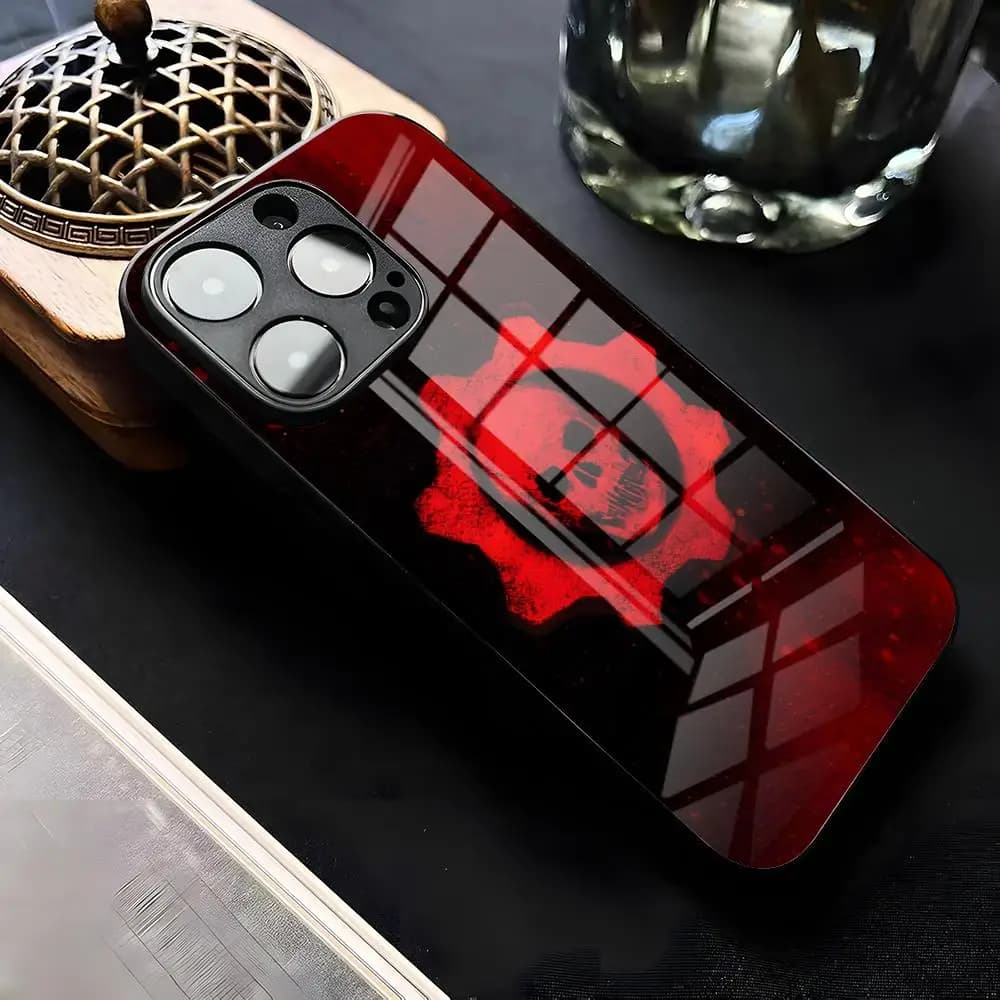 Game G-Gears Of W-War-es Phone Case For IPhone 17 Air 16 E Pro Max 15 14 13 Mini 12 Pro 11 Max Plus Black Glass Cover