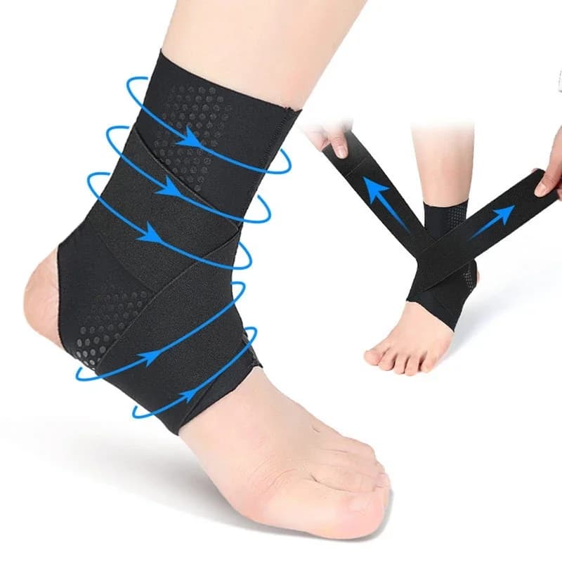 1 pz Sport cavigliera calcio protezione della caviglia compressione cinturino in Nylon cintura nera fasciatura elastica Sport palestra cavigliera supporto