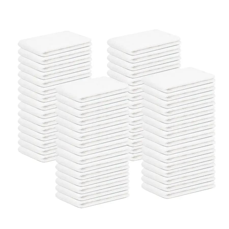 Bars, Packing 60 Pieces, Size 14x17, White, Absorbents and Resistant, Multipurpose rags, Cleaning Cotton Cloths