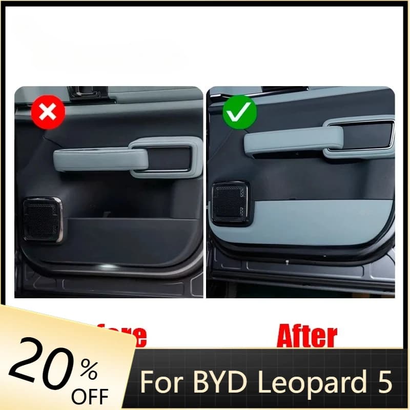Porta auto Anti-calcio Zerbino In Pelle Modificata Adesivo Protettivo Piastra Protettiva Accessori Per BYD Leopard 5 Denza B5