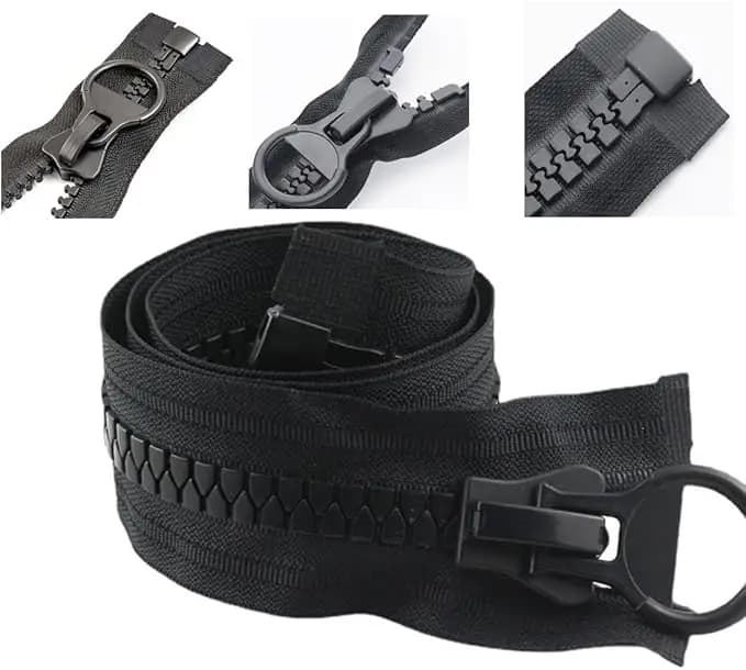 Cerniera Meetee 60-300 cm 20 # Cerniere in resina extra large Borsa aperta Cappotto Tenda Kit di riparazione con cerniera lunga Vestiti Accessori per cucire fai-da-te