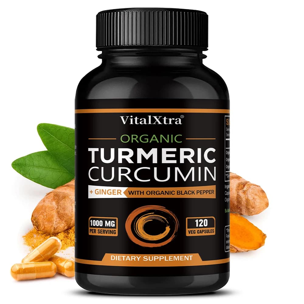 Turmeric Curcumin with Black Pepper & Ginger, 95% Curcuminoids, Joint, Brain, Cognitive, Digestive & Immune Support, Antioxidant