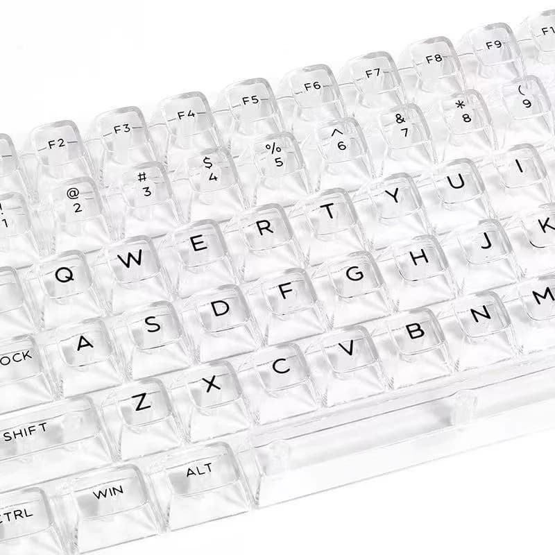 132 tasti Copritasti trasparenti in cristallo Coreano retroilluminato RGB Keycap per Mx Switch Tastiera meccanica Layout ISO Copritasti per PC Regalo fai da te