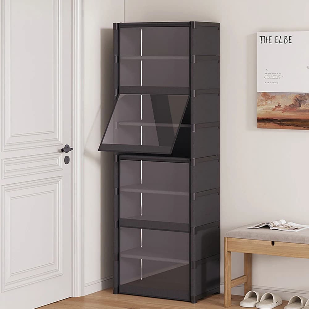 9-level scarf organizer with transparent lid Shoe rack Organizer for shoe rack Inlet shoes, bedroom and hallway