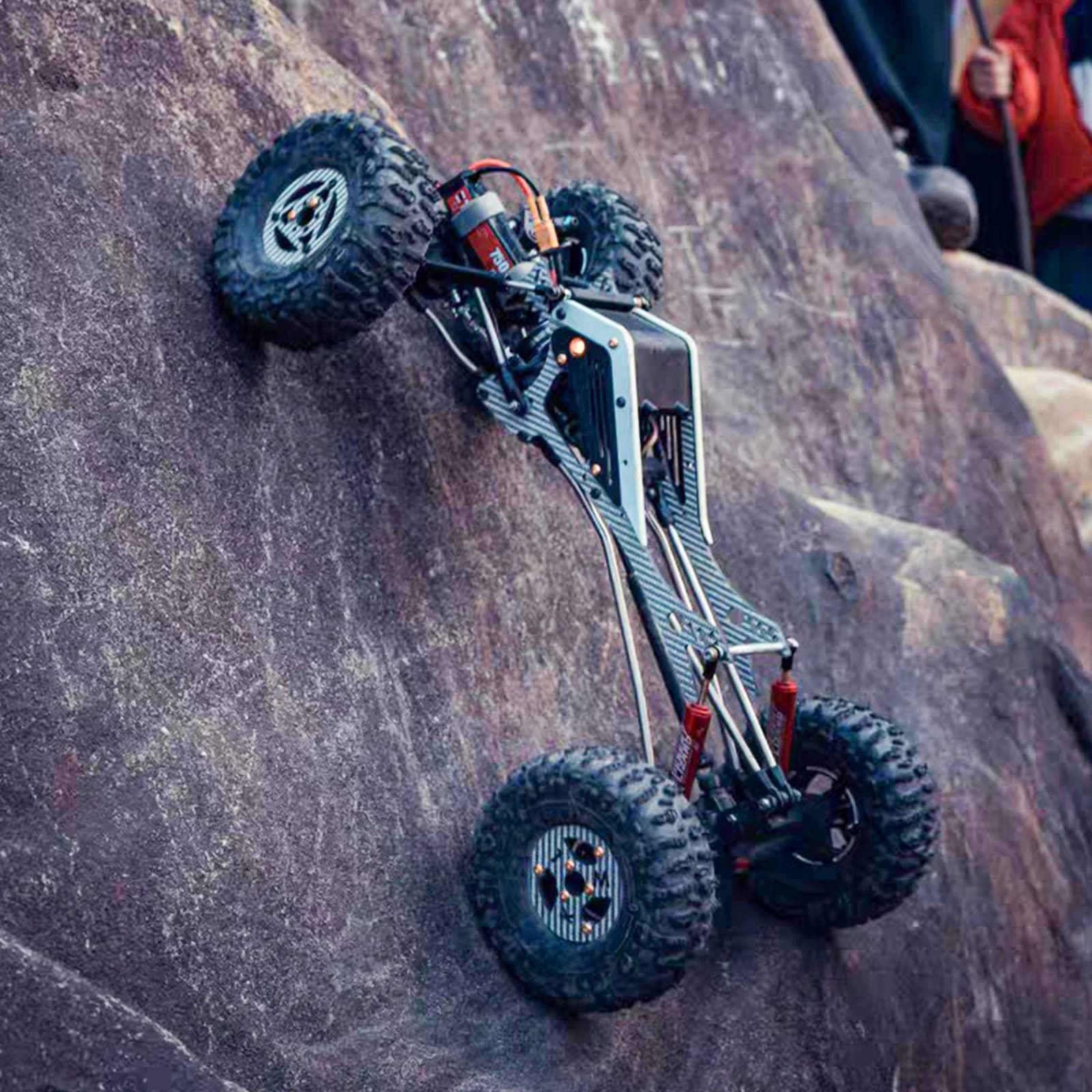 Kit di montaggio telaio in carbonio LCG Wolf-Head per RC Crawler 1/10 1.9S Cheater Rigs Comp Builds H10 F10 Axle