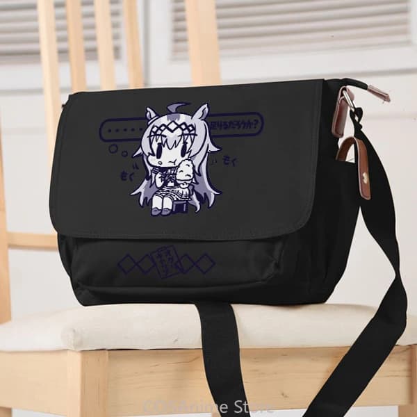 Pretty Derby Kitasan Tema nero Anime Cartoon Borsa a tracolla in tela Cosplay Zaino casual Borsa unisex Regalo di Natale