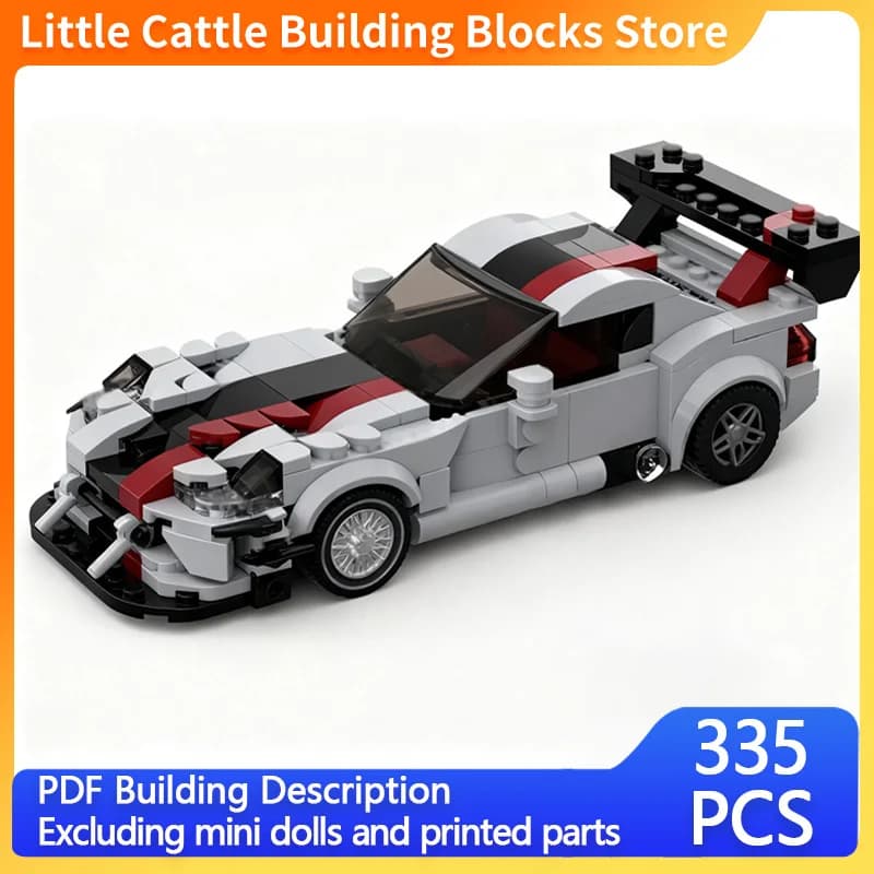 Speed Racing Car Model MOC Building Bricks Top Tier Racing Modular Technology Children Holiday Gifts Assemble Toys Suit
