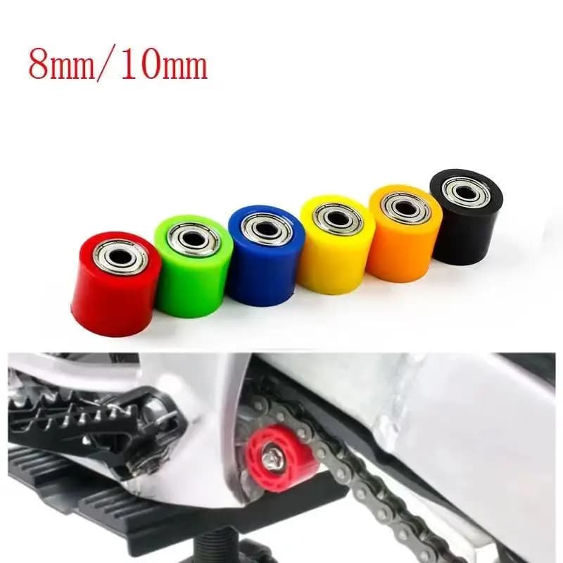 Moto 8mm o 10mm Tendicatena Rullo Puleggia Guida Ruota per XR CR CRF KLX KX YZ YZF RMZ WR50CC-250CC ENDURO MX Pit Bike