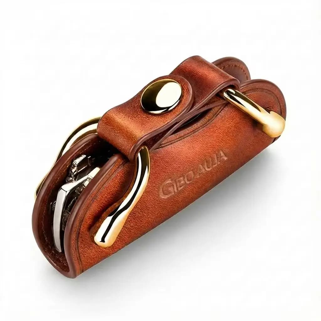 Brand New 100% True Leather Smart Key Organizer Holder Keyring Keychain Creative Travel Man Woman Gift