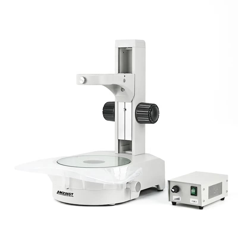 Supporto universale per microscopio con binario DL-1UD con luce alogena trasmittata per microscopio stereo