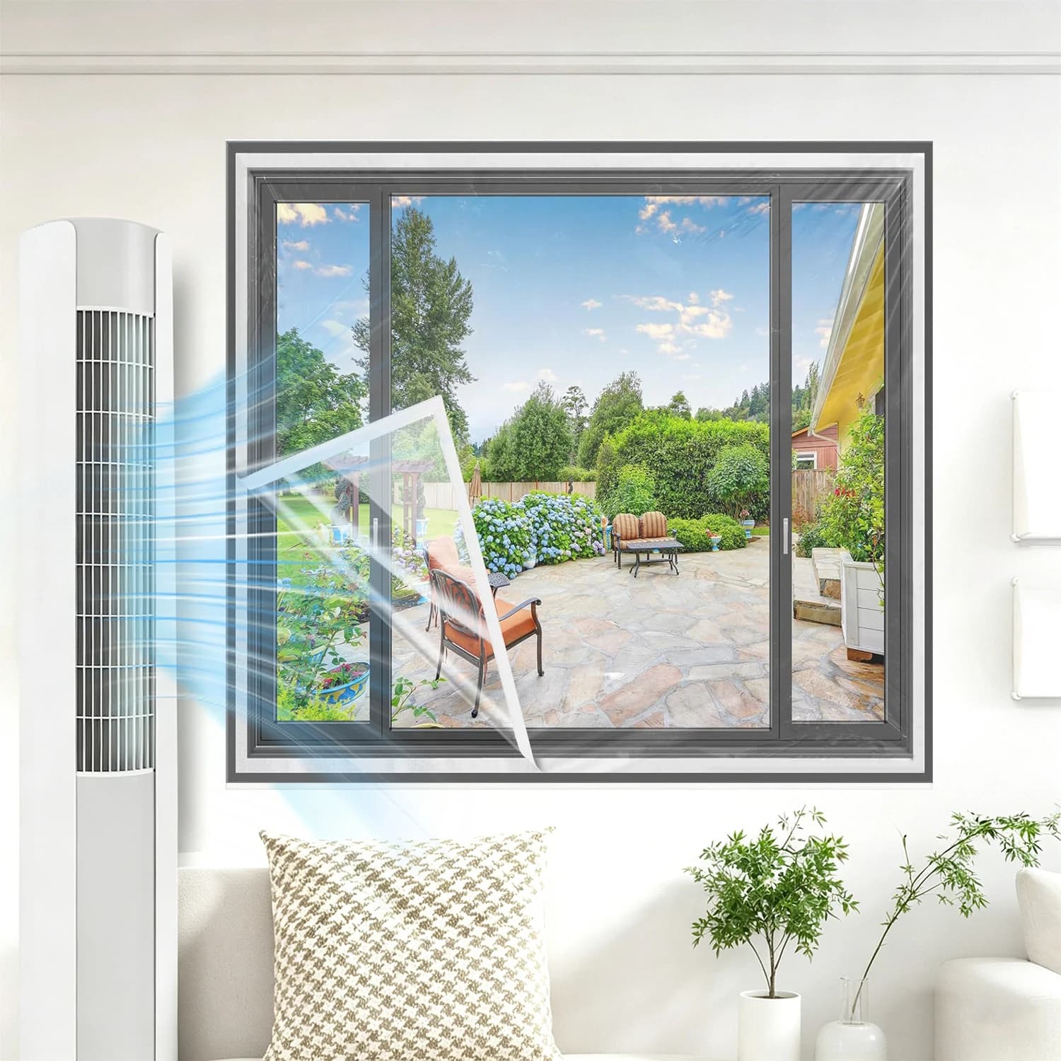 Transparent Insulation Film，Indoor Windproof & Dustproof curtains，Energy-saving film sealing plastic cloth，Easy to install