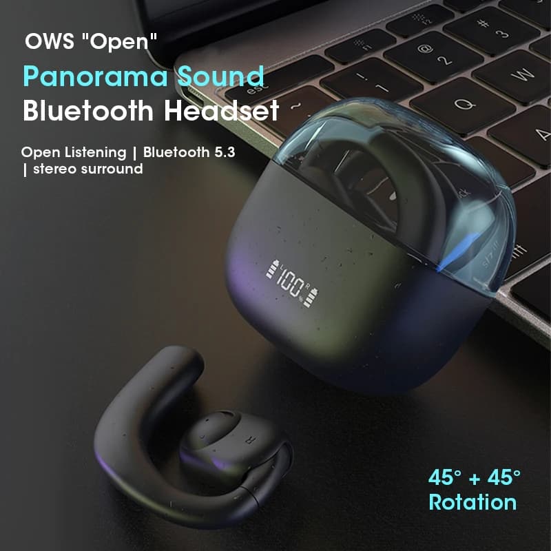 Wireless TWS Bluetooth 5.3 Waterproof IPX7, Sports Headphones with ANC Rumor Cancellation, HiFi Stereo HD and Gaming Calls