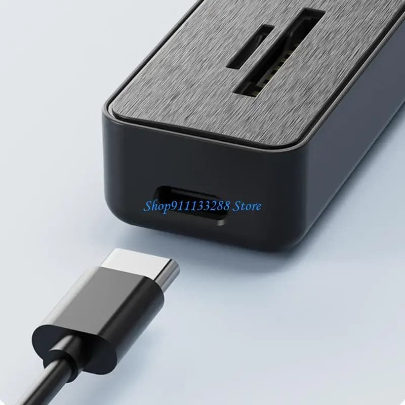 G88D Splitter USB compatto 5 in 1 per trasferimento dati simultaneo tramite 3 porte e doppi slot per schede memoria
