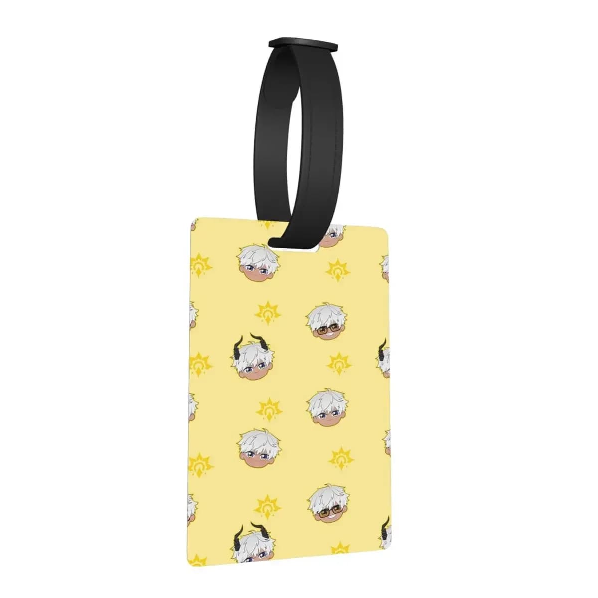 Obey Me - Etichette per bagagli modello Mammon Accessori per valigie Moda da viaggio Etichetta per imbarco per bagagli Porta etichette ID Nome Indirizzo