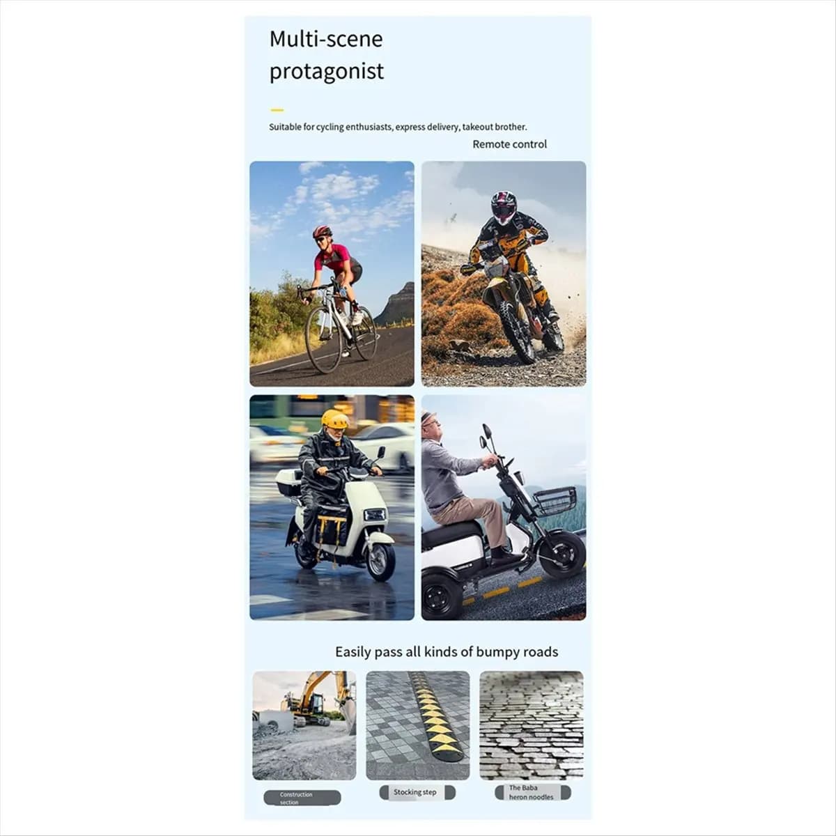 A26Z Telecomando Universale Intelligente Wireless Impermeabile Bluetooth 5.3 per Casco, Auricolari, Moto e Manubrio Bici