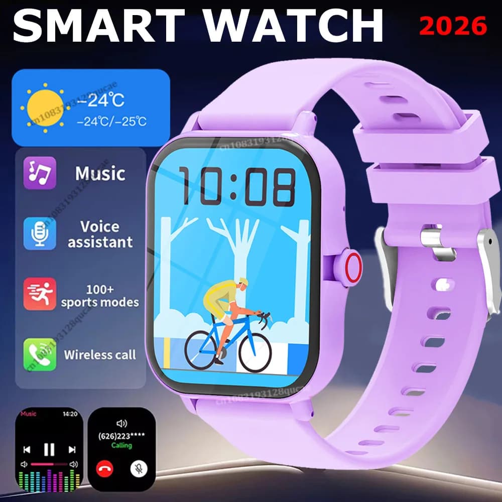 Smartwatch 2026 with Android Phone Function, 1.83 Color Screen, Bluetooth Call, Oxygen Monitoring in Blood/Pression, for Men and Women, News