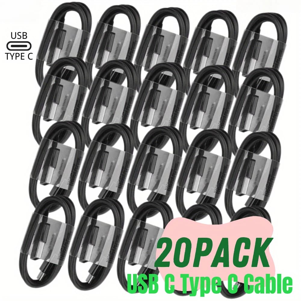 MFIGlGK Cavo di ricarica dati veloce USB C tipo C lungo 20 pezzi da 4 piedi per Xiaomi per Samsung Android