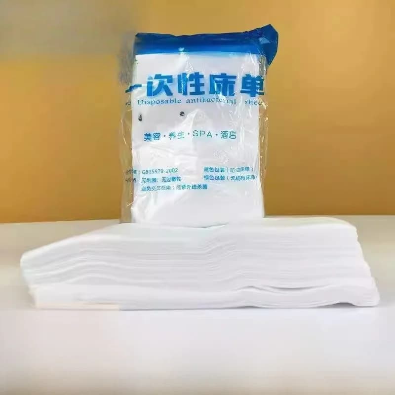 Disposable Nonwoven Fabric Sheets Breathable Waterproof and Oil Resistant for Beauty Salons, Pedicure and Massage, White