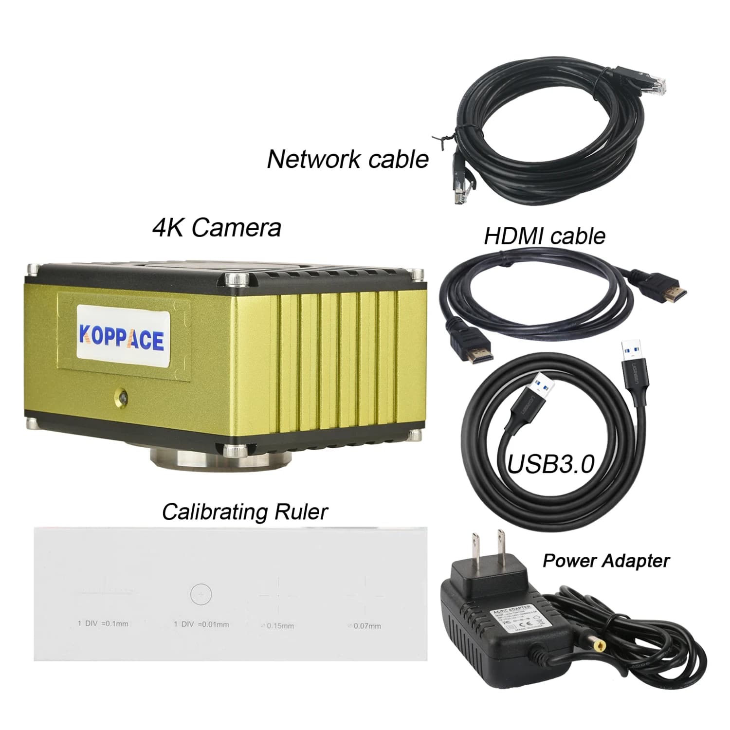 Telecamera per misurare il microscopio KOPPACE 4K HD Uscita HDMI/USB/GigE da 8,3 MP