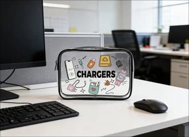 Borsa organizer trasparente da viaggio con cerniera, custodia per cavi e caricabatterie, borsa da viaggio per trucchi, custodia per accessori, regali da viaggio per donne, borse organizer, pochette con cerniera per organizzare
