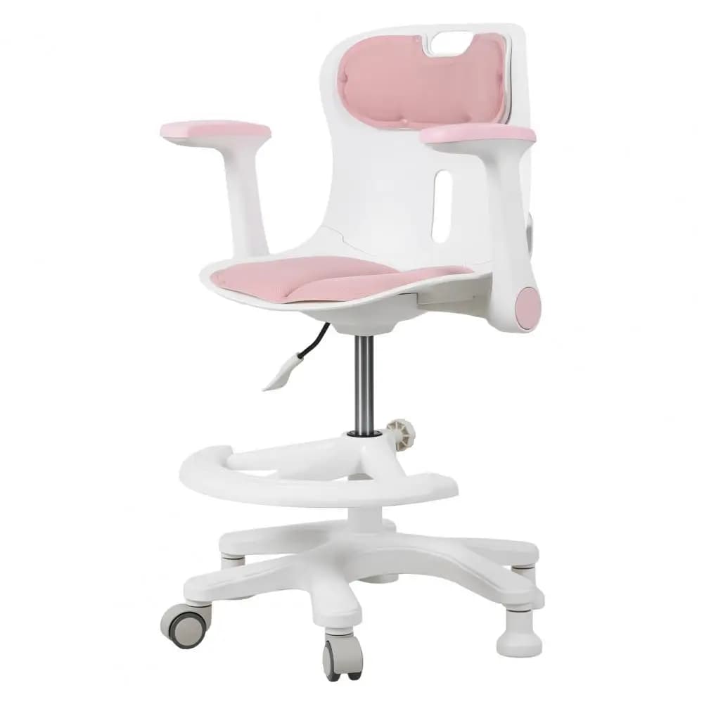Sedia da scrivania ergonomica per bambini, sedia girevole per computer da studio con braccioli e poggiapiedi, altezza regolabile per ragazzi, ragazze, studenti, camera da letto