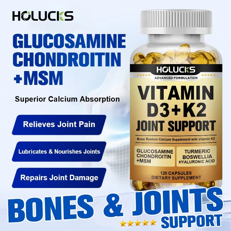 Vitamin D3 and K2 Complex Integrator, Support for Articulations, Health of Bones, Tooths and Muscles, Immunite Enhancement, Hair Care, Skin & Nails