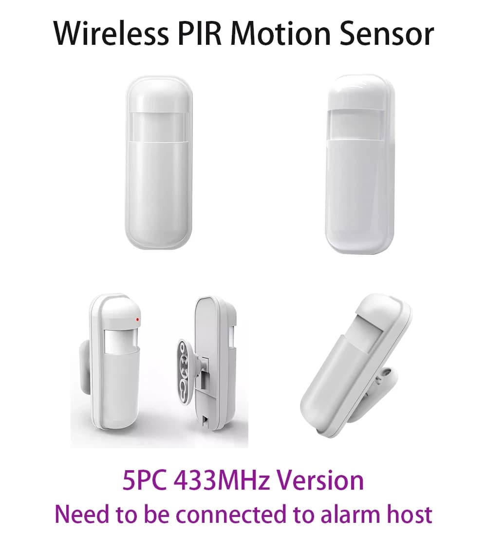 Tuya 433 MHz Smart Life Protezione di sicurezza domestica Rivelatore di sensori di movimento a infrarossi PIR per sistema di sicurezza di allarme domestico