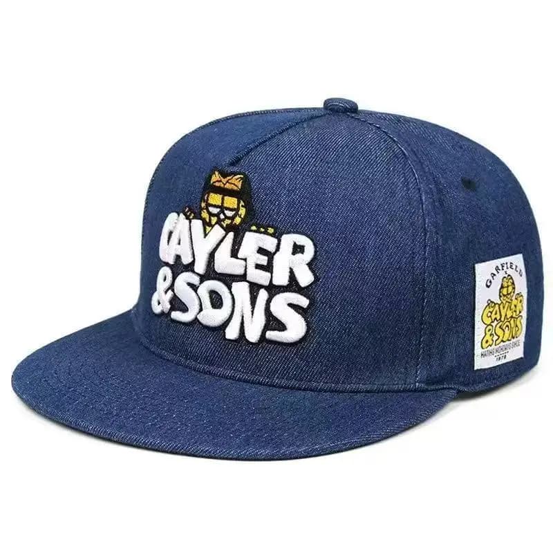 New Anime embroidery Letter Hat CAYLER Fashion Cartoon Hip Hop Baseball Cap Flat Brim Adult Unisex Street Dance Hat Wholesale