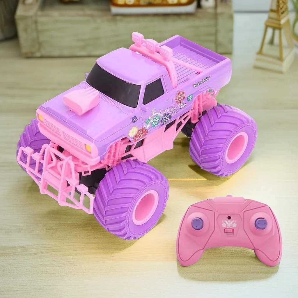 1/12 4WD Rc Auto con Luci A Led 2.4G Radio Telecomando Principessa Auto Buggy Fuoristrada Camion Ragazza Kid Gioco Giocattolo Regalo per I Bambini