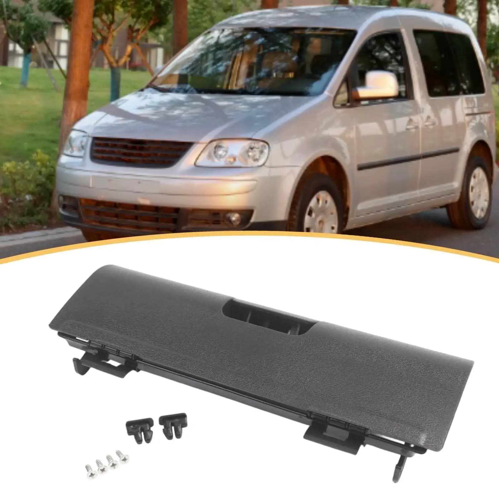 Storage Box Glovebox Cover Durable Plastic Black Heat Resistant Door Lid for 2K1 2003 2010 Vehicles LHD