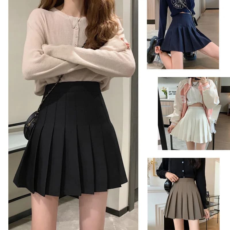 Minigonne Donna 2025 Estate Scuola giapponese Gonne a pieghe Vita alta Kawaii Carino Gonna scozzese rosa Uniforme Harajuku Jupe