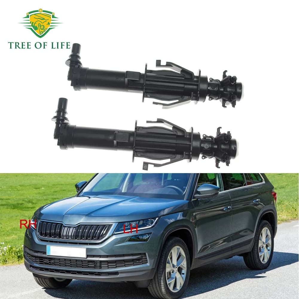 Faro anteriore Ugello Lavaggio Faro Pulizia Pompa Spray Per SKODA KODIAQ 2017+ 565955965 565955966 57A955965 57A955966