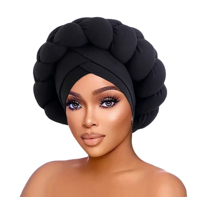 Nuovo Africano Intrecciato Grande Treccia Fritta Turbante Cappello Musulmano Hijab Cappello Elastico Testa Avvolge Foulard Beanie Cappelli Turbante Cap
