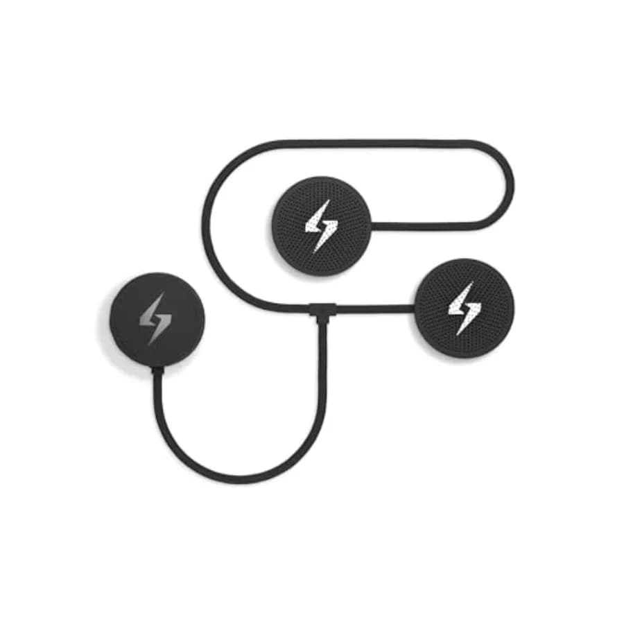 SoundPro: Ultra-Thin 9.6mm Bluetooth Moto Headphones for Dirt Bike/Snowmobile/Motorcycle Helmets ABS Plastic, Black Glove-Frien