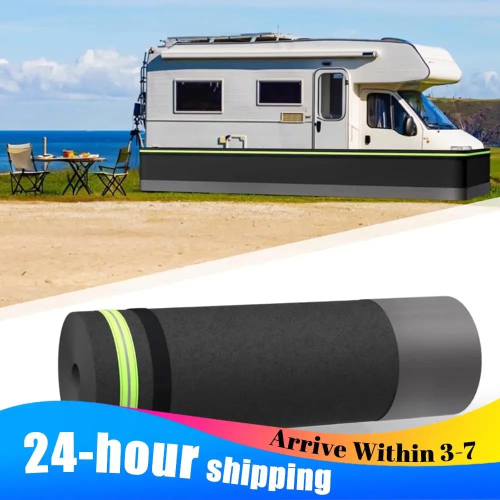 Insulated Camper Skirt with Tightly Metal Plates Windproof Bottom Cover Easy Installation Waterproof for Garden Outdoor Yard