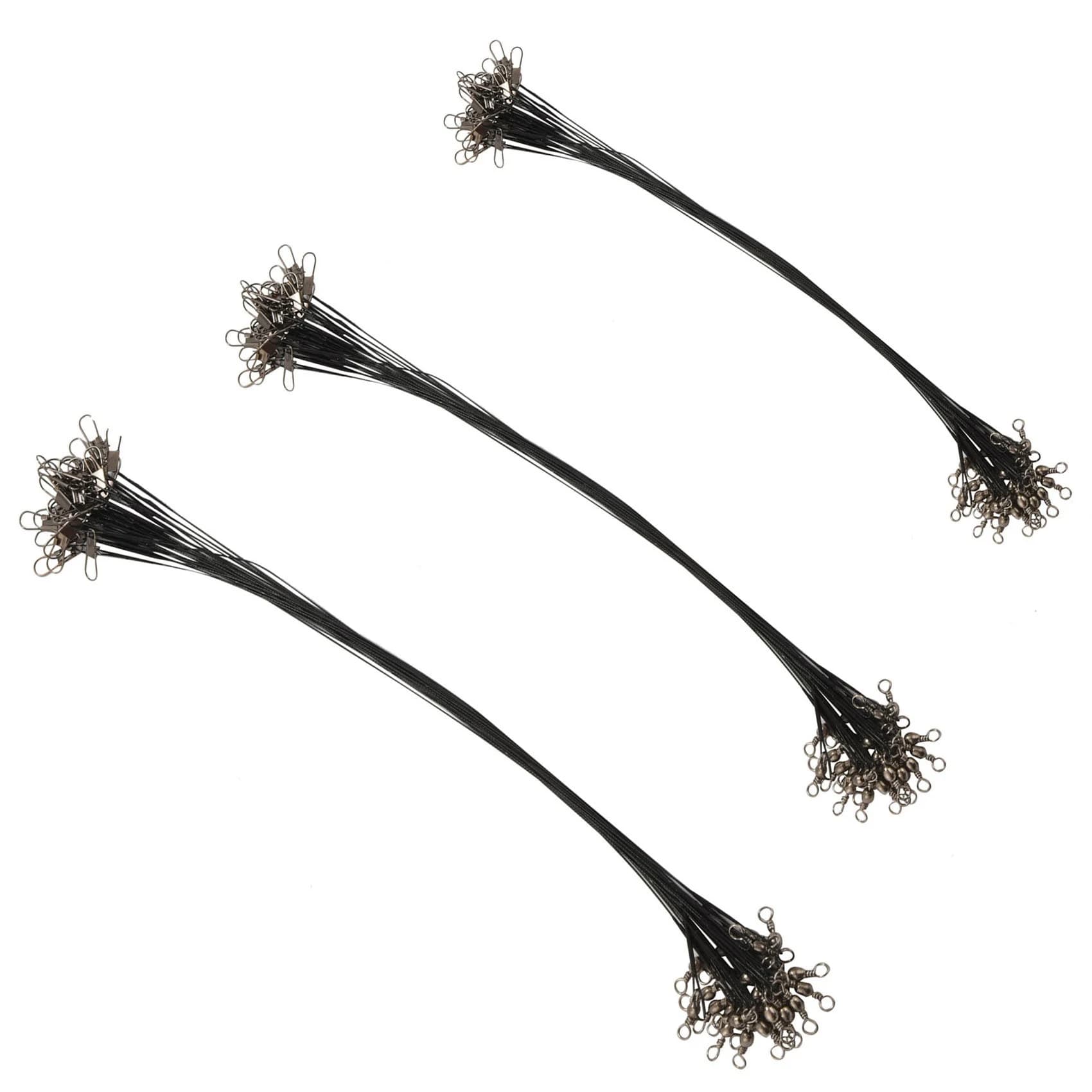 Offerta Lampo - 144 Pezzi di Filo Antimorso per Esche da Pesca con Girelle in Acciaio Inossidabile per la Pesca al Luccio con Spinning 15/20/25 cm
